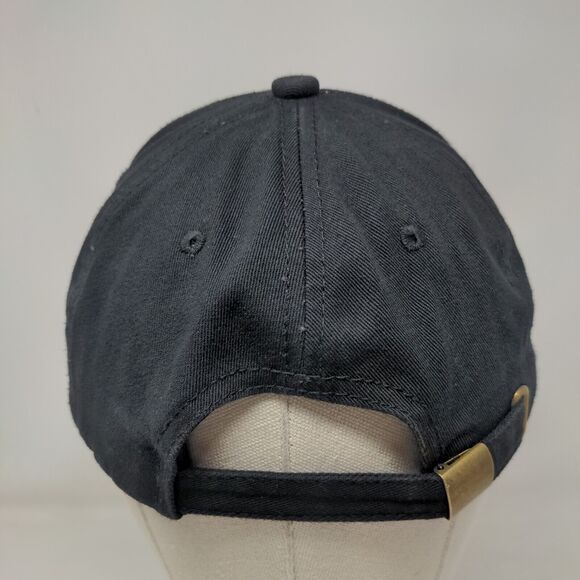 Yellow Pine Slideback Hat Black One Size Adjustable Vented Holes 6 Panel Cotton - Picture 5 of 7